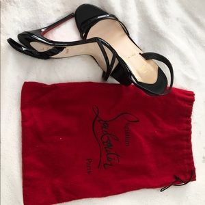 Christian Louboutin Black Strappy Heels